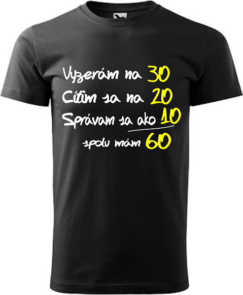 Pánske tričko Vyzerám cítim sa 60r