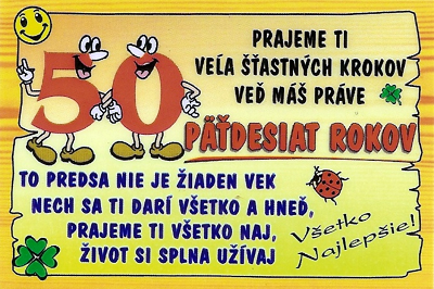 Preukaz 50 rokov