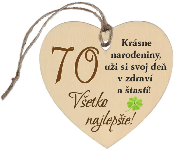 Srdiečko k narodeninám 70