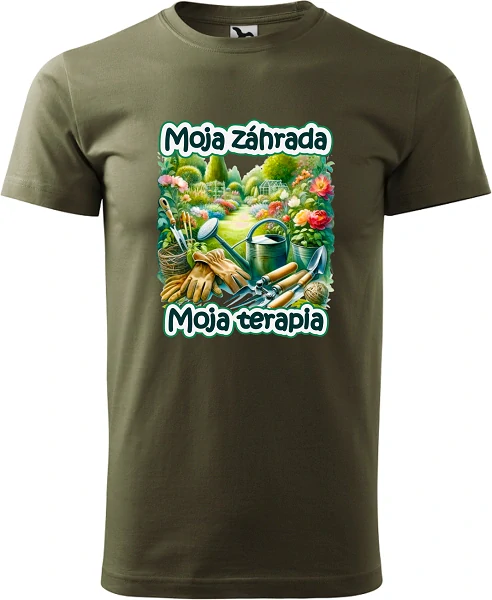 Pánske tričko Moja záhrada moja terapia