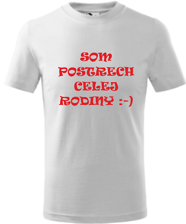 Detské tričko Postrach rodiny biele