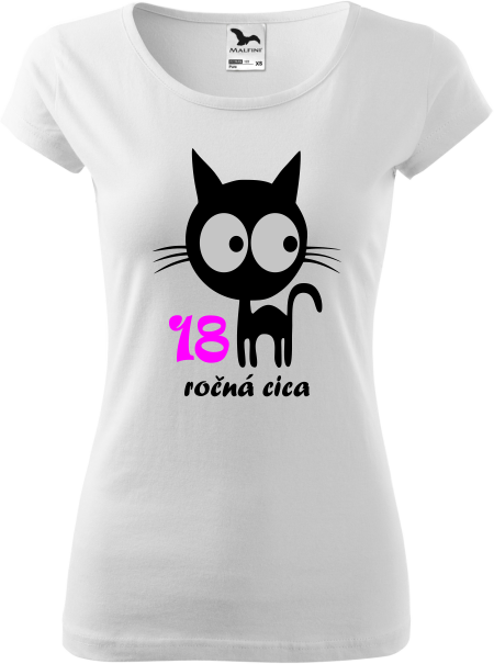 Dámske tričko 18 ročná cica