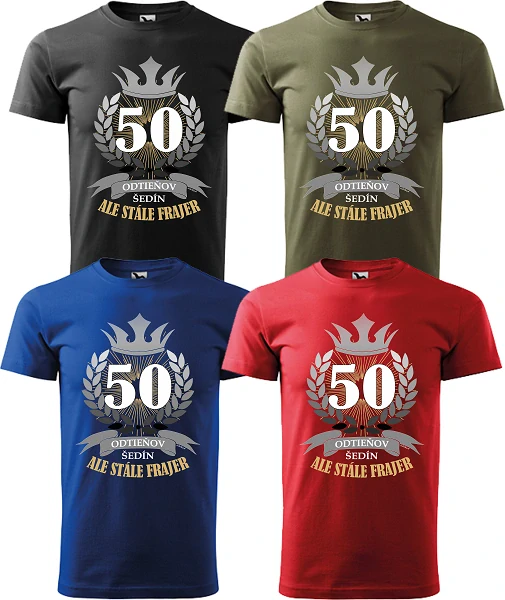 Pánske tričko 50 odtieňov šedín