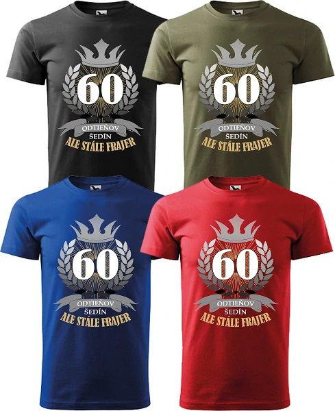 Pánske tričko 60 odtieňov šedín
