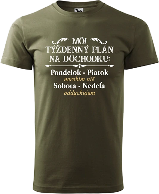 Pánske tričko Plán dôchodcu