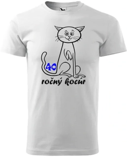 Pánske tričko 40ročný kocúr