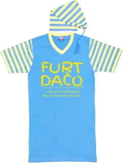 Nočná košeľa modrožltá "FURT DAČO"