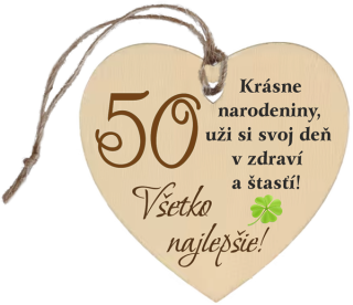 Srdiečko k narodeninám 50