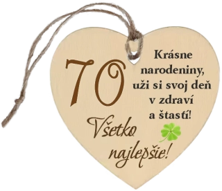 Srdiečko k narodeninám 70