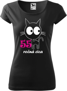 Dámske tričko 55 ročná cica